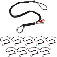Ergodyne Squids 3100 Tool Lanyard with Single Carabiner and Adjustable Loop End, Standard Length Black
