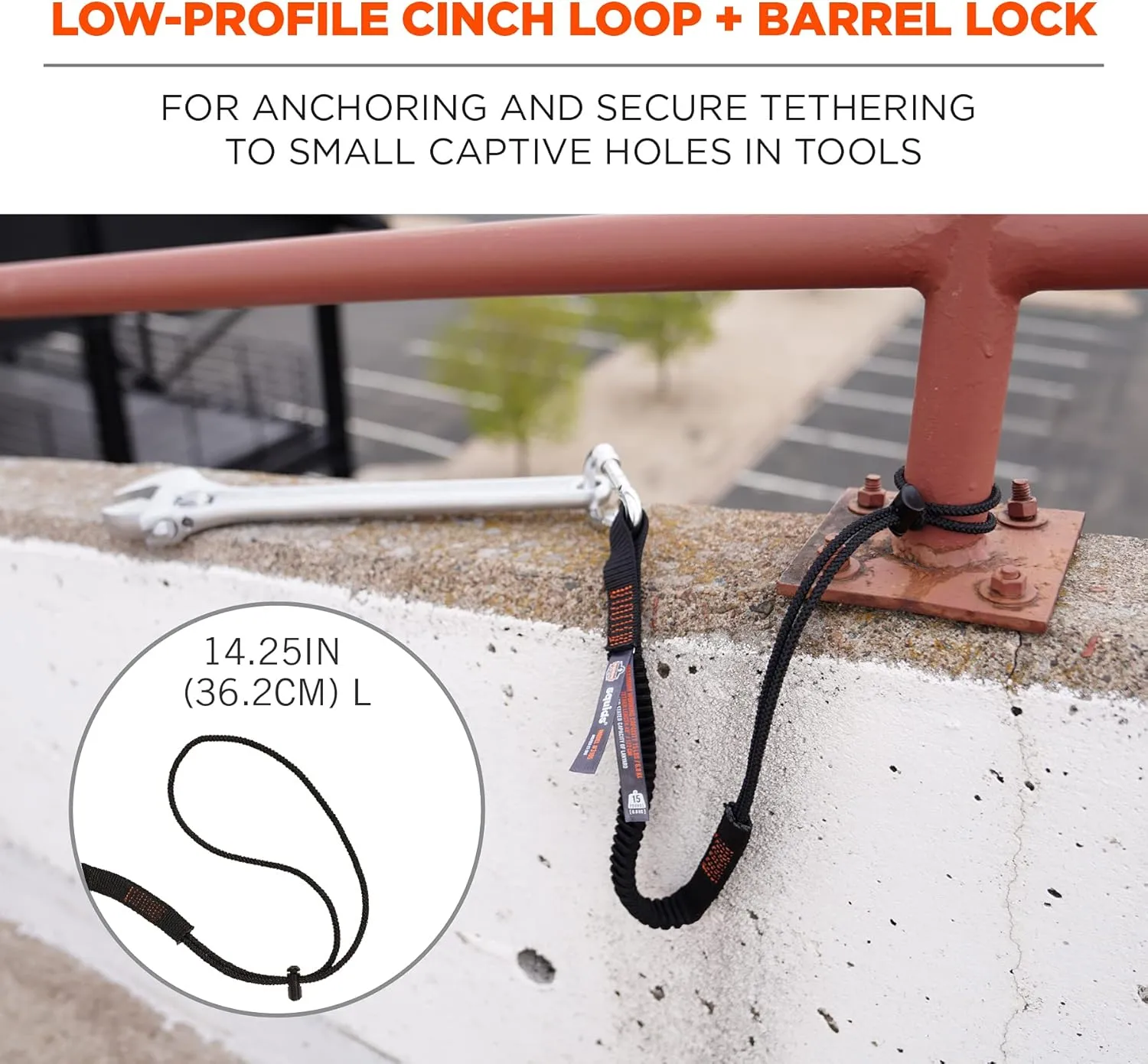 Ergodyne Squids 3105 Tool Lanyard with Aluminum Screw Lock Carabiner