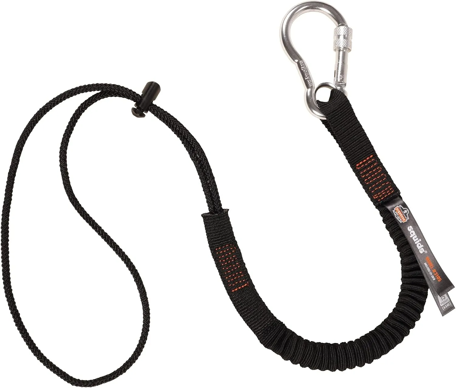 Ergodyne Squids 3105 Tool Lanyard with Aluminum Screw Lock Carabiner