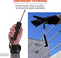 Ergodyne Squids 3122 Wrist Tool Lanyard, Carabiner Tool Tethering Attachment, Tool Weight Rating 5lbs