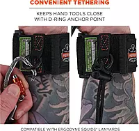Ergodyne Squids 3123 Tool Wristband with D-Ring Tool Lanyard Tethering Attachment Point, Tool Weight Rating 5lbs
