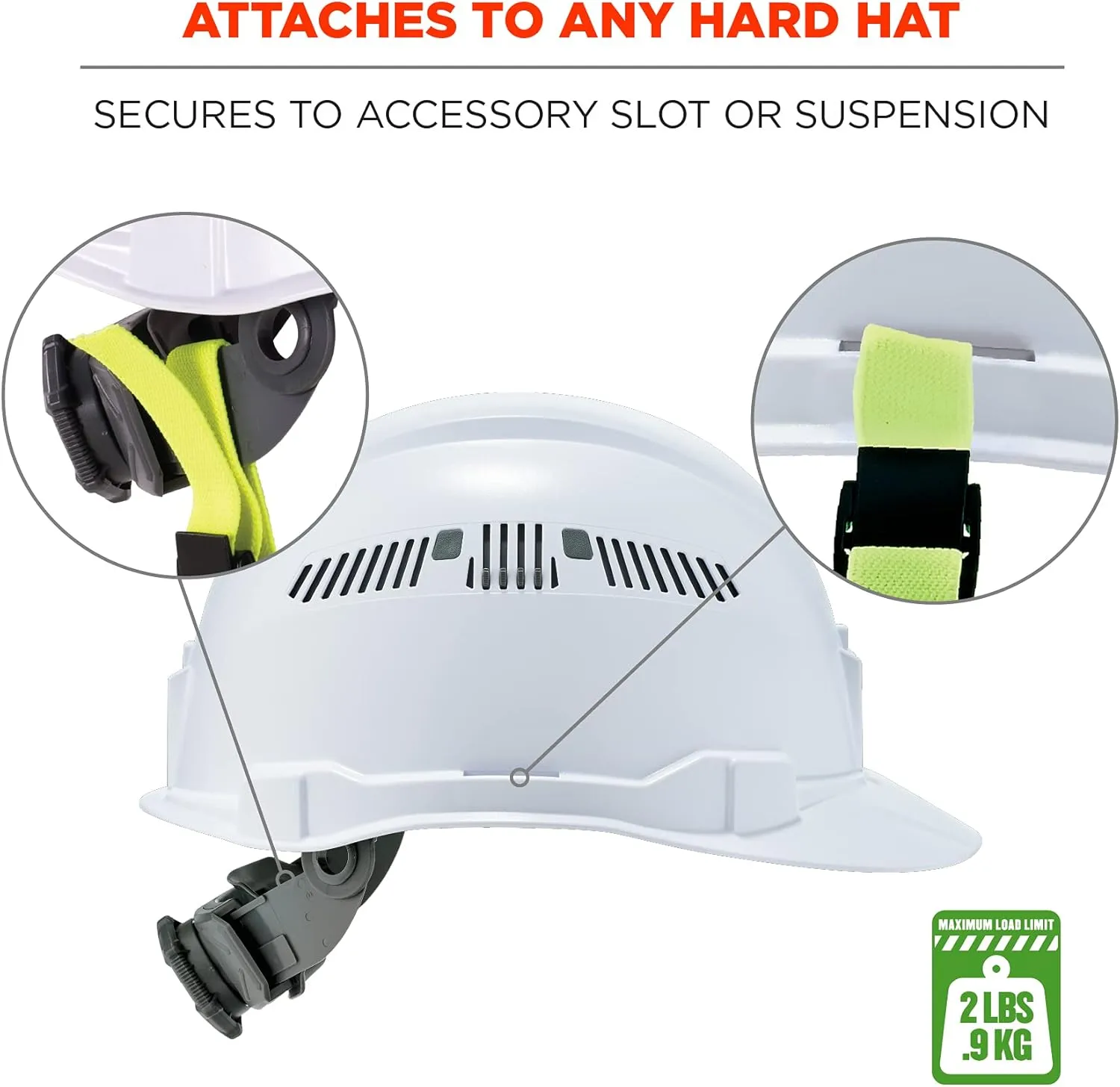 Ergodyne Squids 3155 Lanyard with Clamp End, Easily Attaches to Hard Hat, Tools or Small Valuables