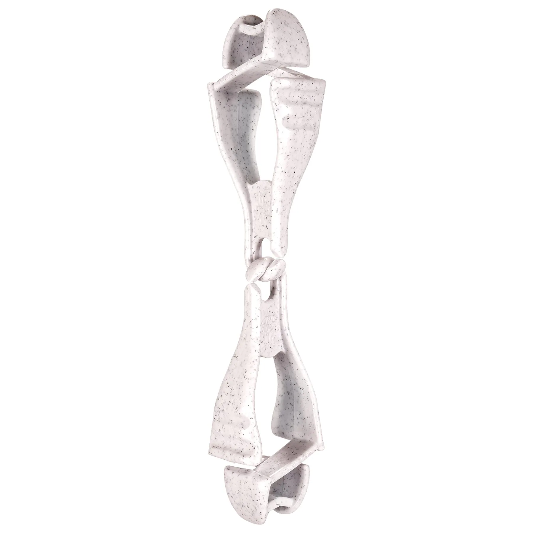 Ergodyne Squids 3400 Glove Clip Holder with Dual Clips, 6-1/2in, Granite, Pack of 6