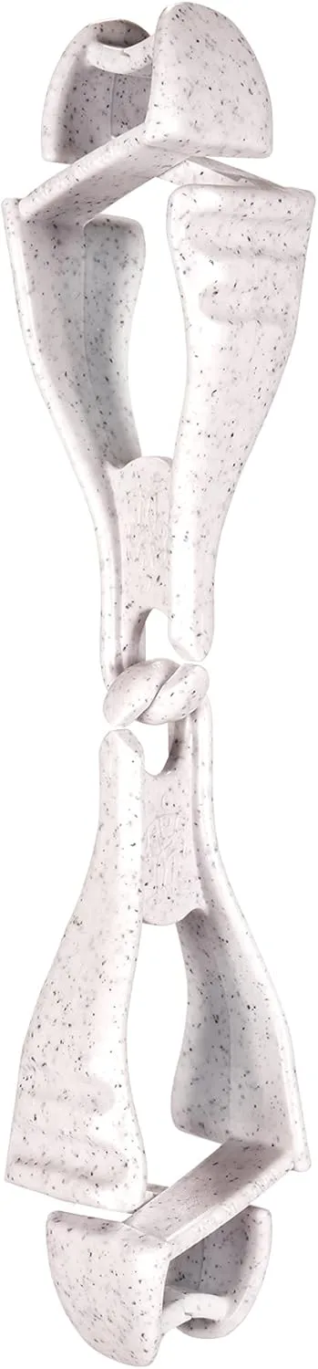 Ergodyne Squids 3400 Glove Clip Holder with Dual Clips, 6-1/2in, Granite, Pack of 6
