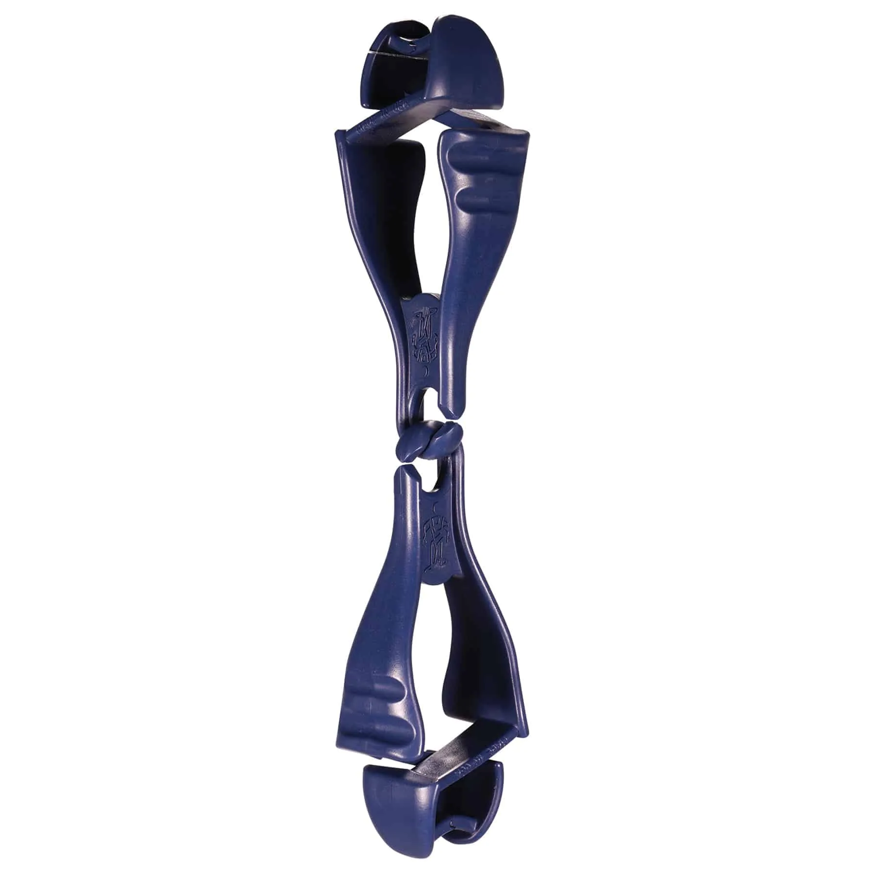 Ergodyne Squids 3400MD Metal Detectable Grabbers With Dual Clip Mounts, 5-1/2in, Deep Blue, Pack Of 6 Grabbers
