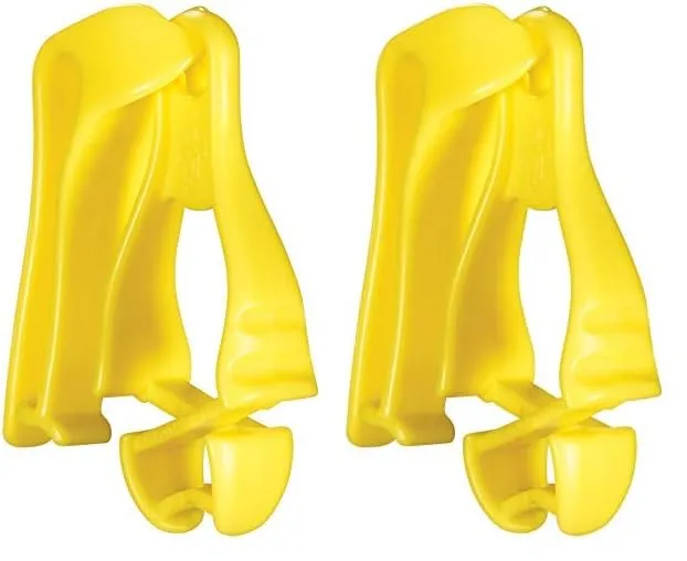 Ergodyne Squids 3405 Glove Clip Holder with Belt Clip, Lime (Pack of 2)