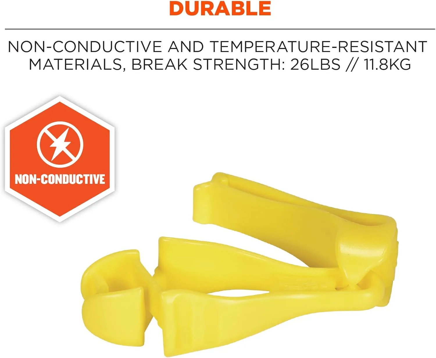 Ergodyne Squids 3405 Glove Clip Holder with Belt Clip, Lime (Pack of 2)
