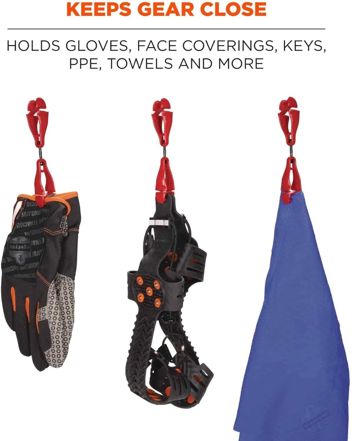 Ergodyne Squids 3420 Swiveling Dual-Clip Glove Holder