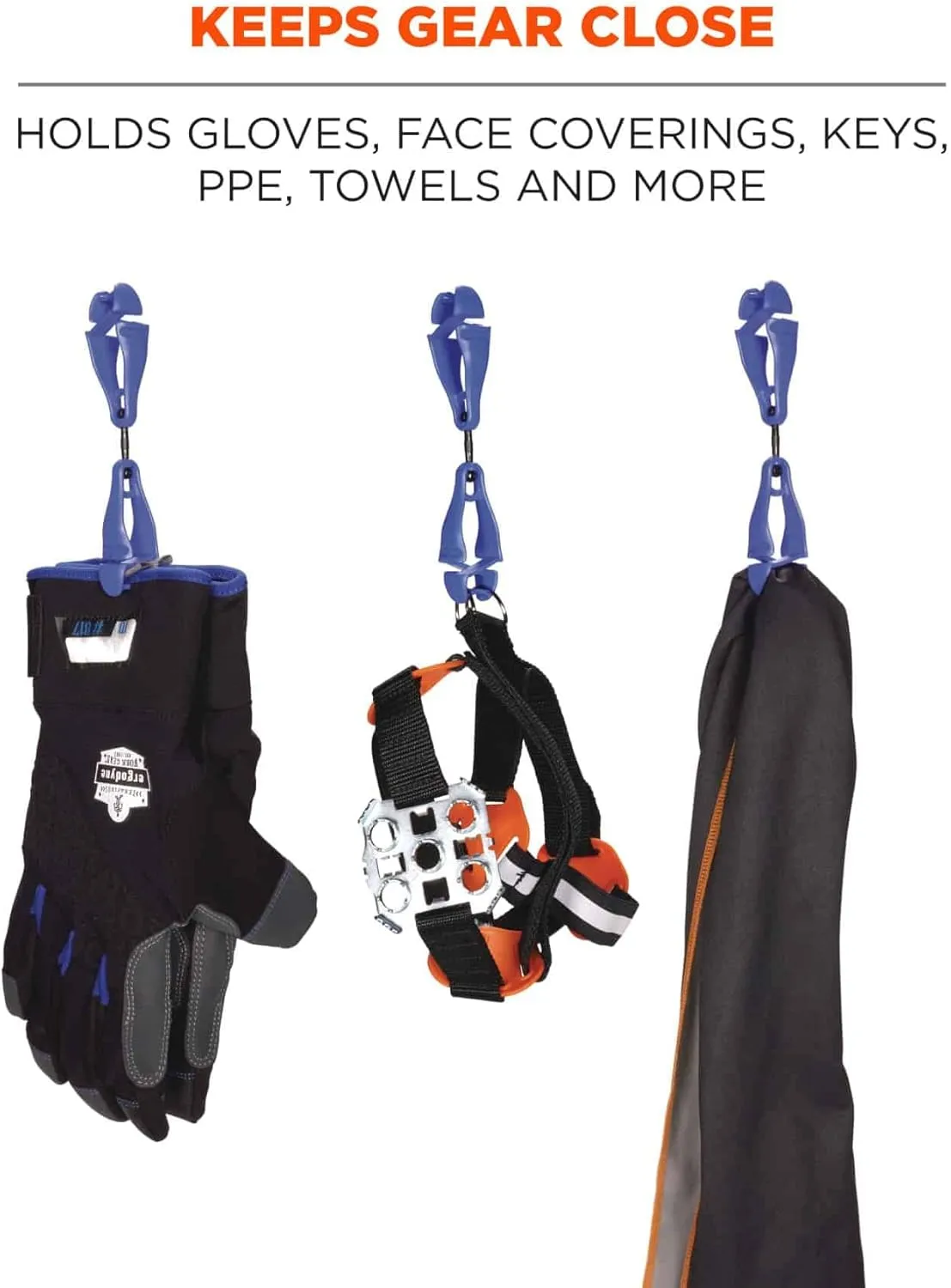 Ergodyne Squids 3420 Swiveling Dual-Clip Glove Holder