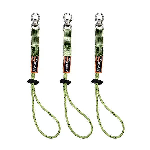 Ergodyne Squids 3713 Tool Tails Attachment with Swivel End, 10 Pounds,Lime