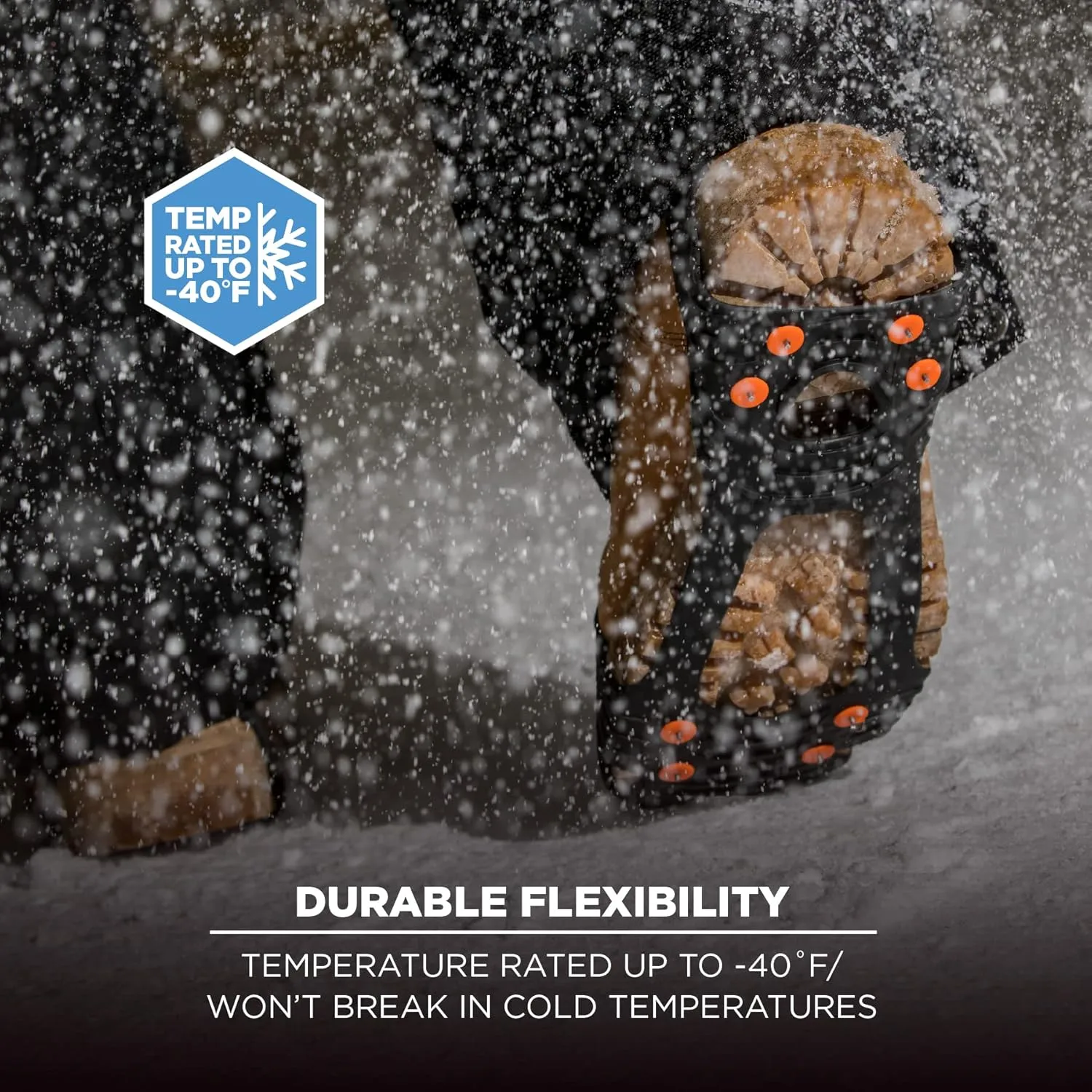 Ergodyne TREX 6300TC Slip-On Ice Traction Cleats with 8 Tungsten Carbide Studs