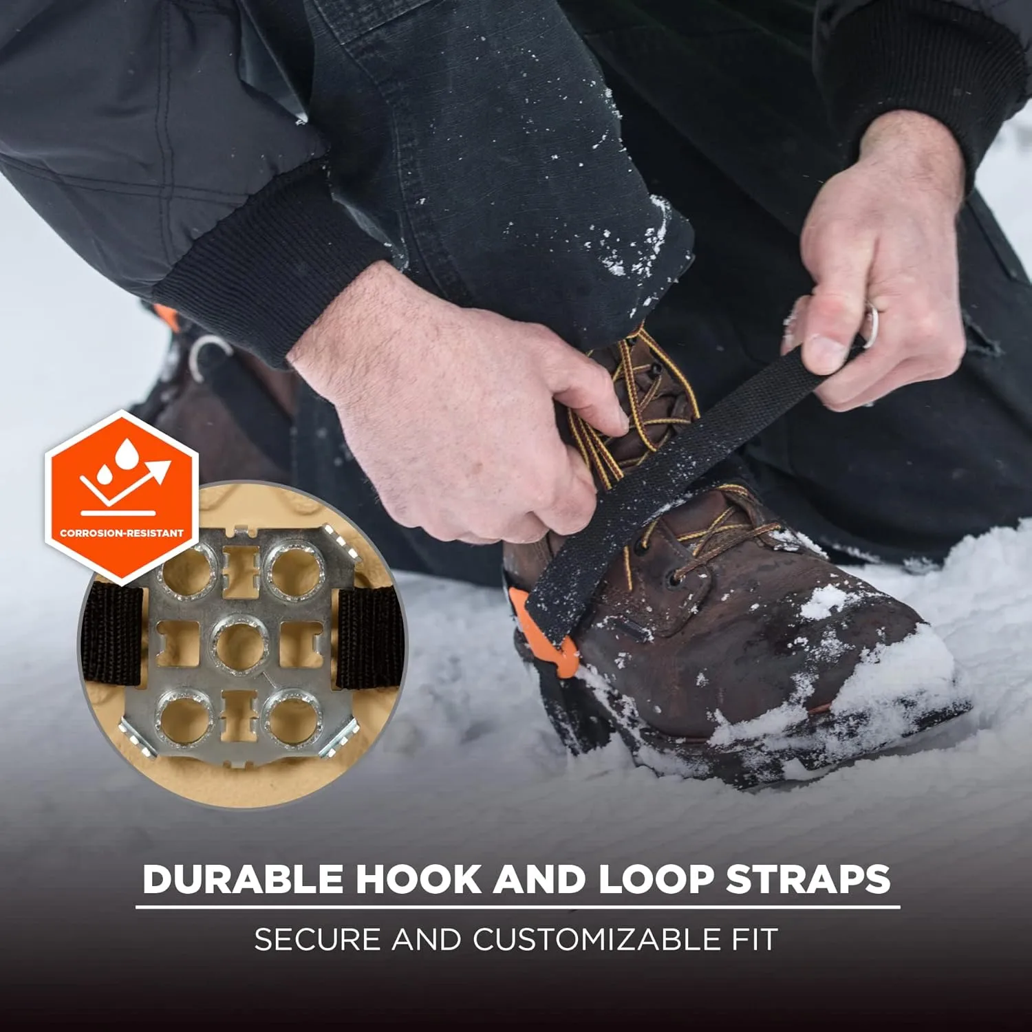Ergodyne TREX 6315 Strap-On Heel Traction Cleats for Ice and Snow