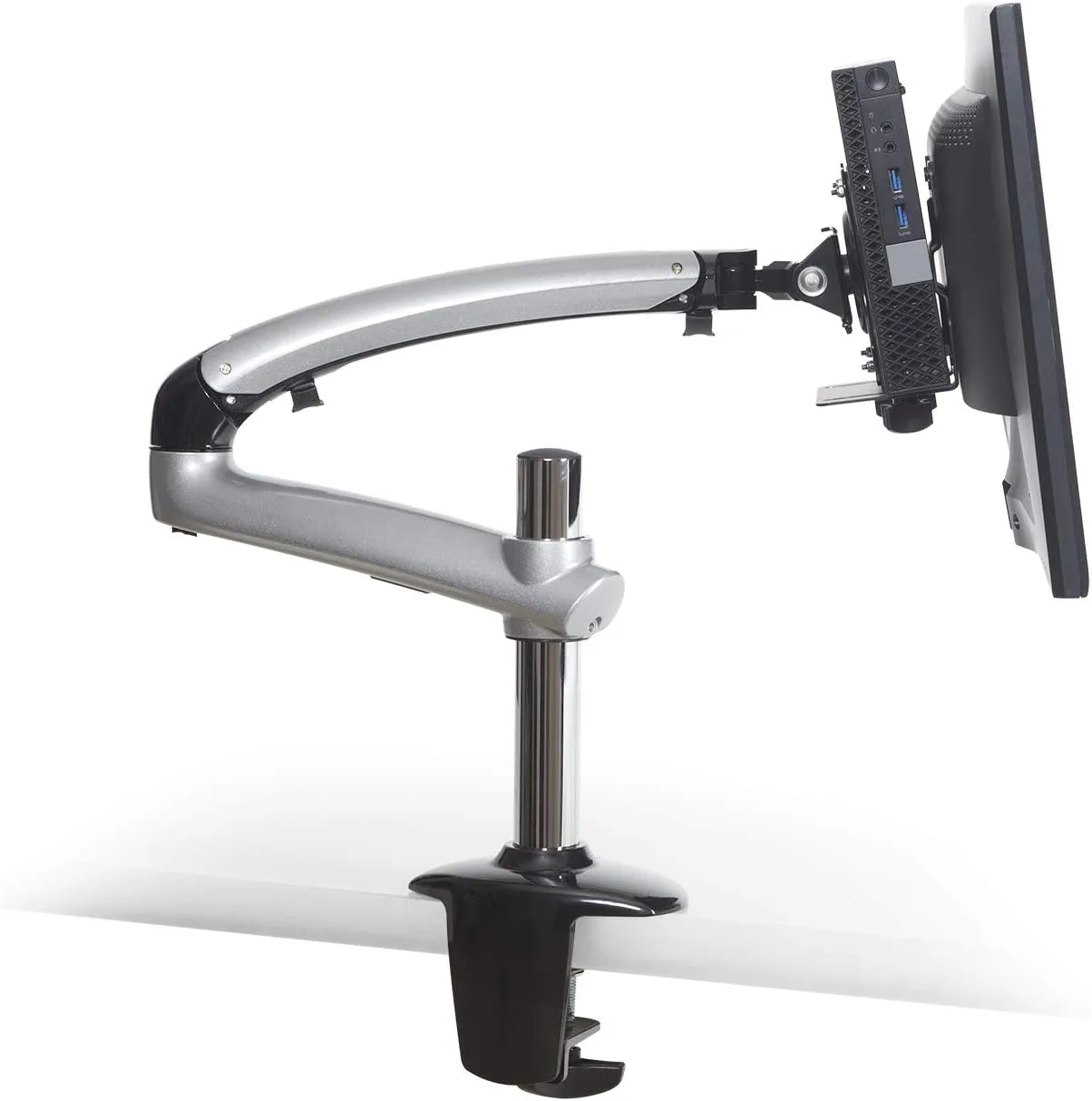 Ergotech Freedom Thin Client Mount VESA Plate, Perfect to mount a Mini PC or Computer, supports CPU's 0.6" - 2.7" wide