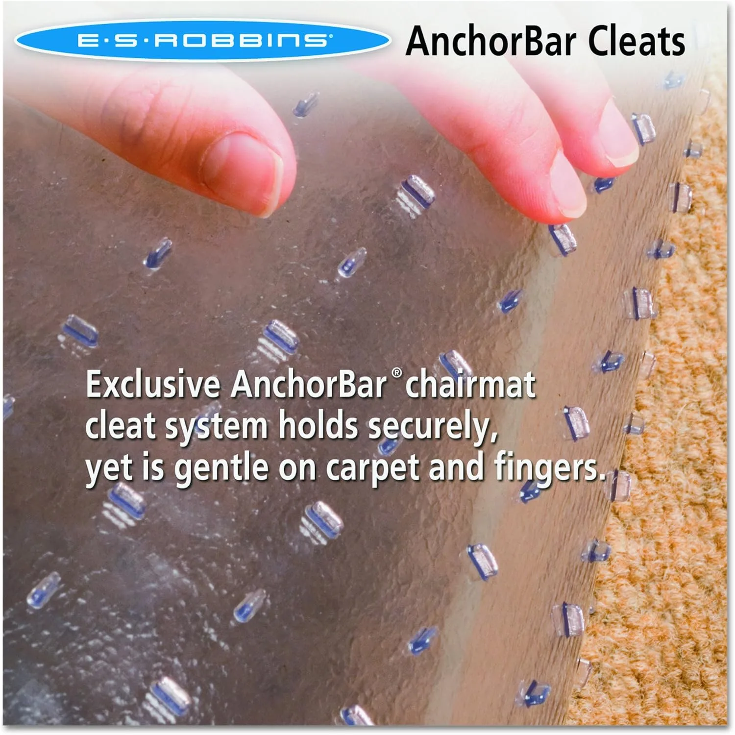 Carpet Chair Mats for Low Pile, 45-Inch by 53-Inch with Lip, Clear Vinyl Lip (25 x 12) 45" x 53" Crystal Edge