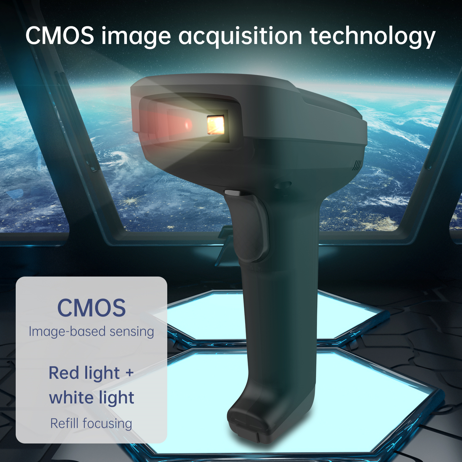 DELI ES221 BARCODE SCANNER  1D & 2D WIRELESS