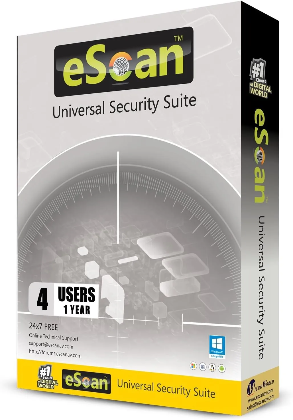 eScan Universal Security Suite (Multi Devices License) 4 Devices 1 Year