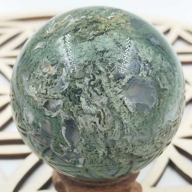 Esfera Agata Musgo