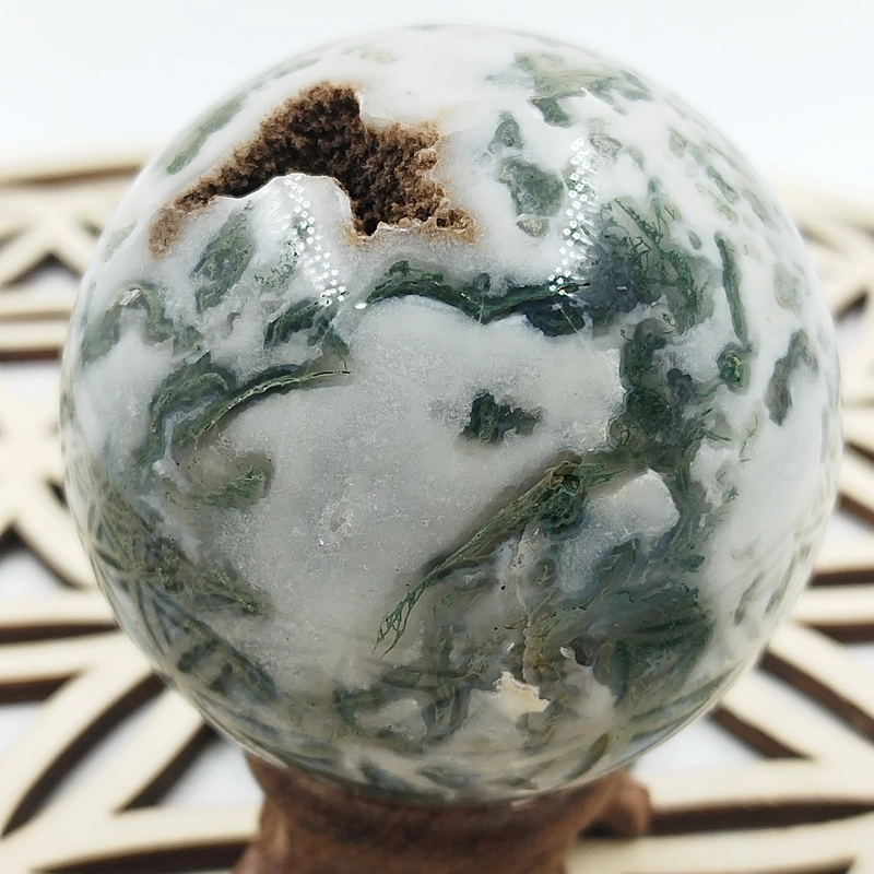 Esfera Agata Musgo