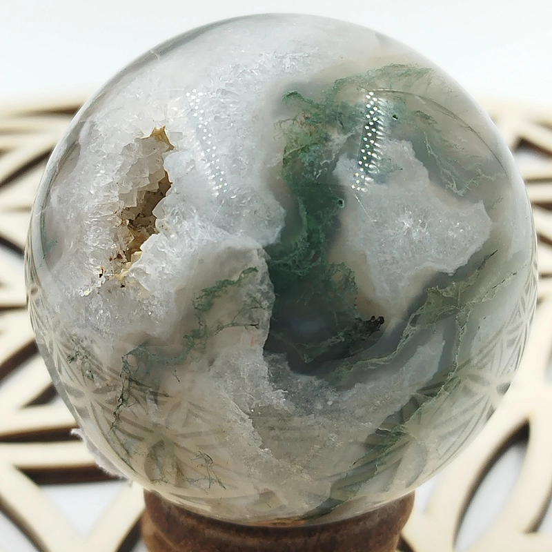 Esfera Agata Musgo