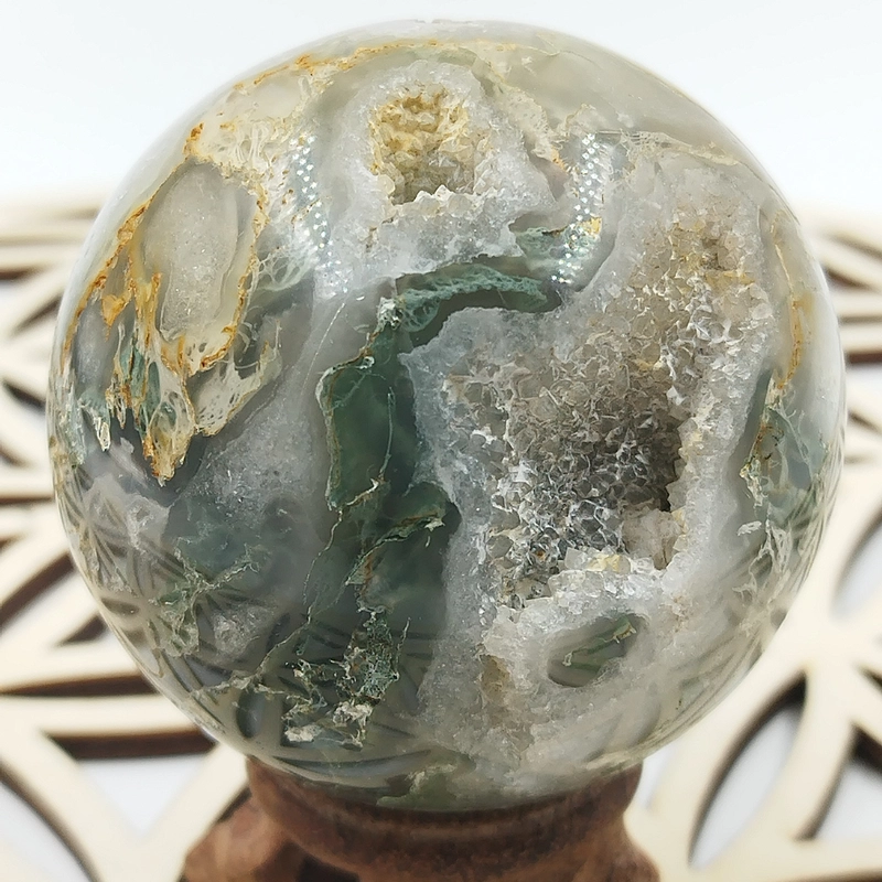 Esfera Agata Musgo