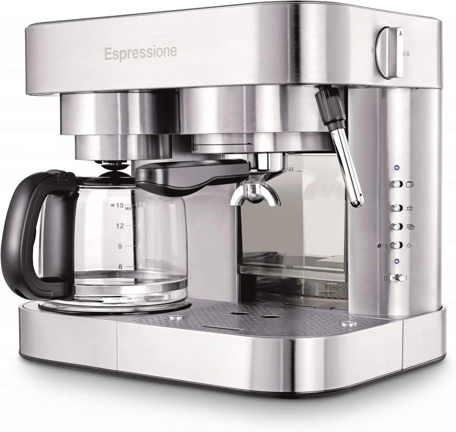 Espressione 10-Cup Combination Pump Espresso Machine, Stainless Steel