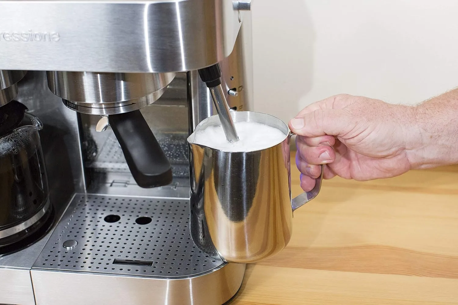 Espressione 10-Cup Combination Pump Espresso Machine, Stainless Steel