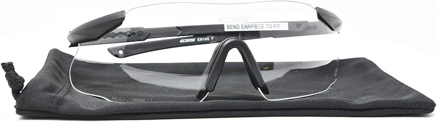 ESS Eyewear Eye Safety Systems ICE-One Ballistic Eyeshield, Clear Lens, White, 2.4 (740-0005)