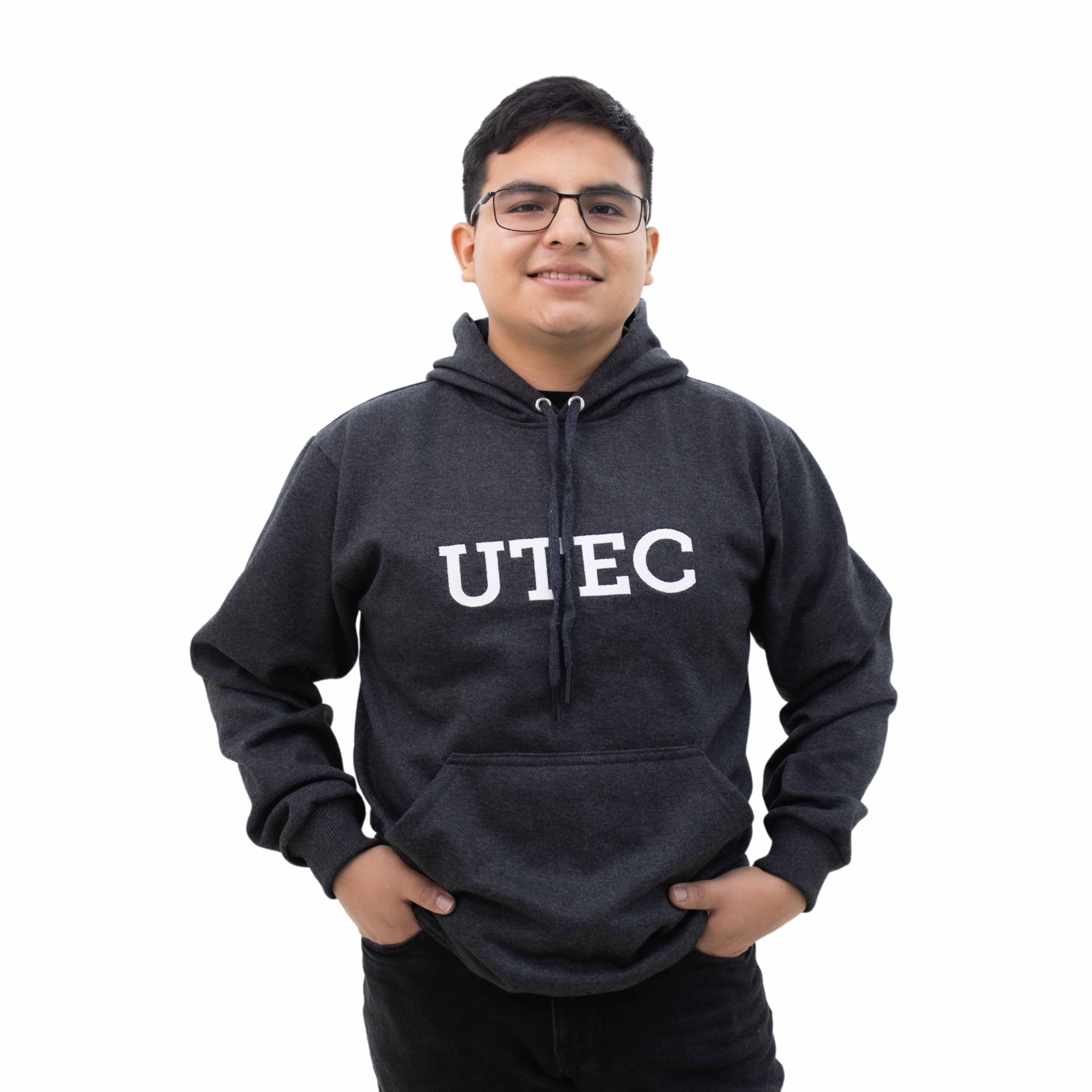 Polera gris con capucha Unisex Polera gris con capucha Unisex