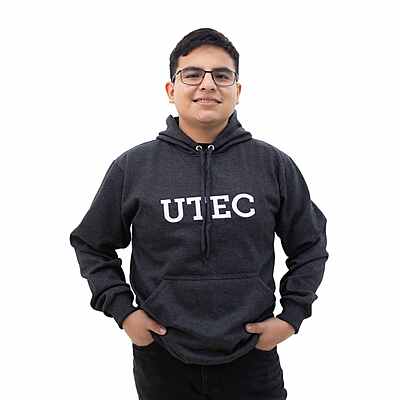 Polera gris con capucha Unisex