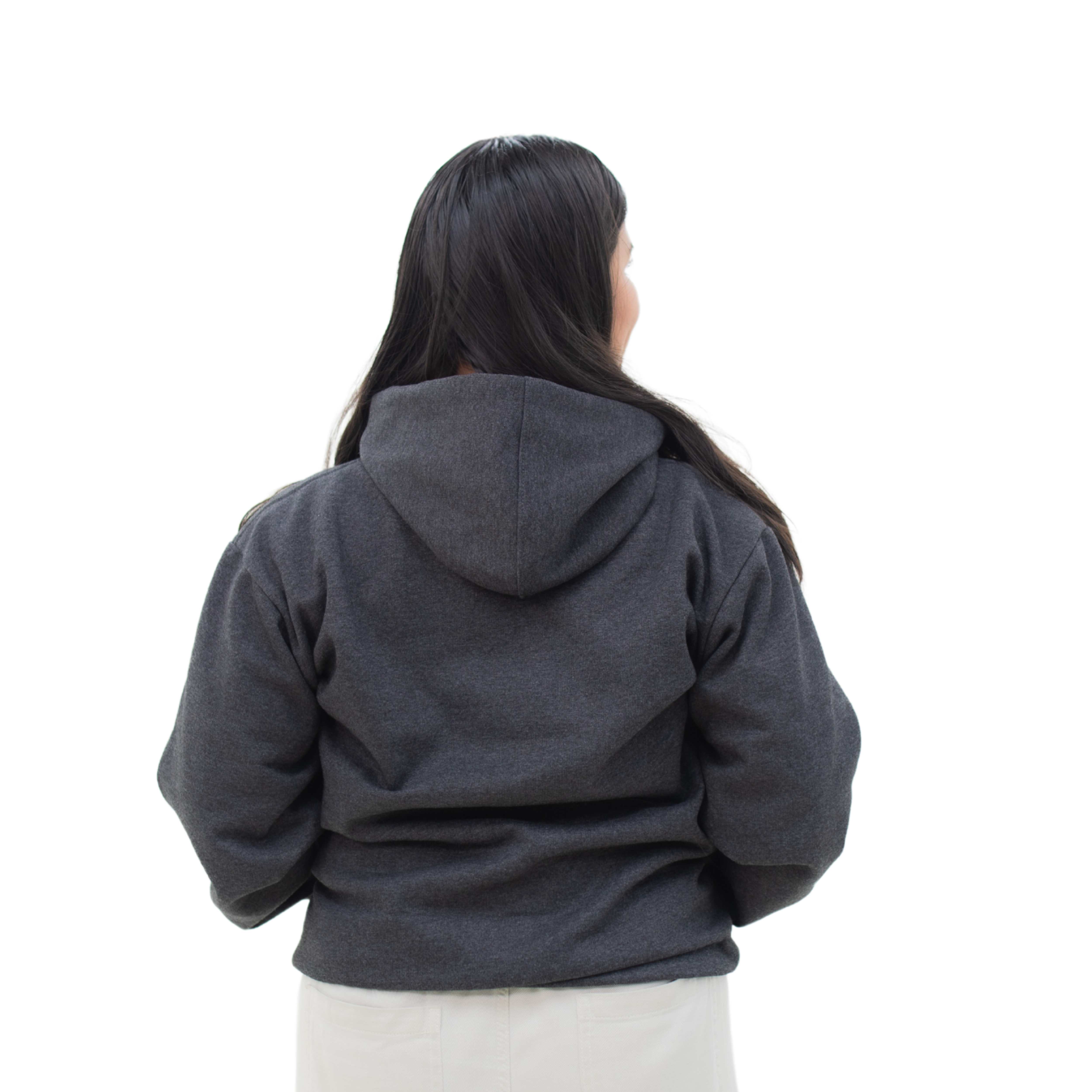 Polera gris con capucha Unisex Polera gris con capucha Unisex