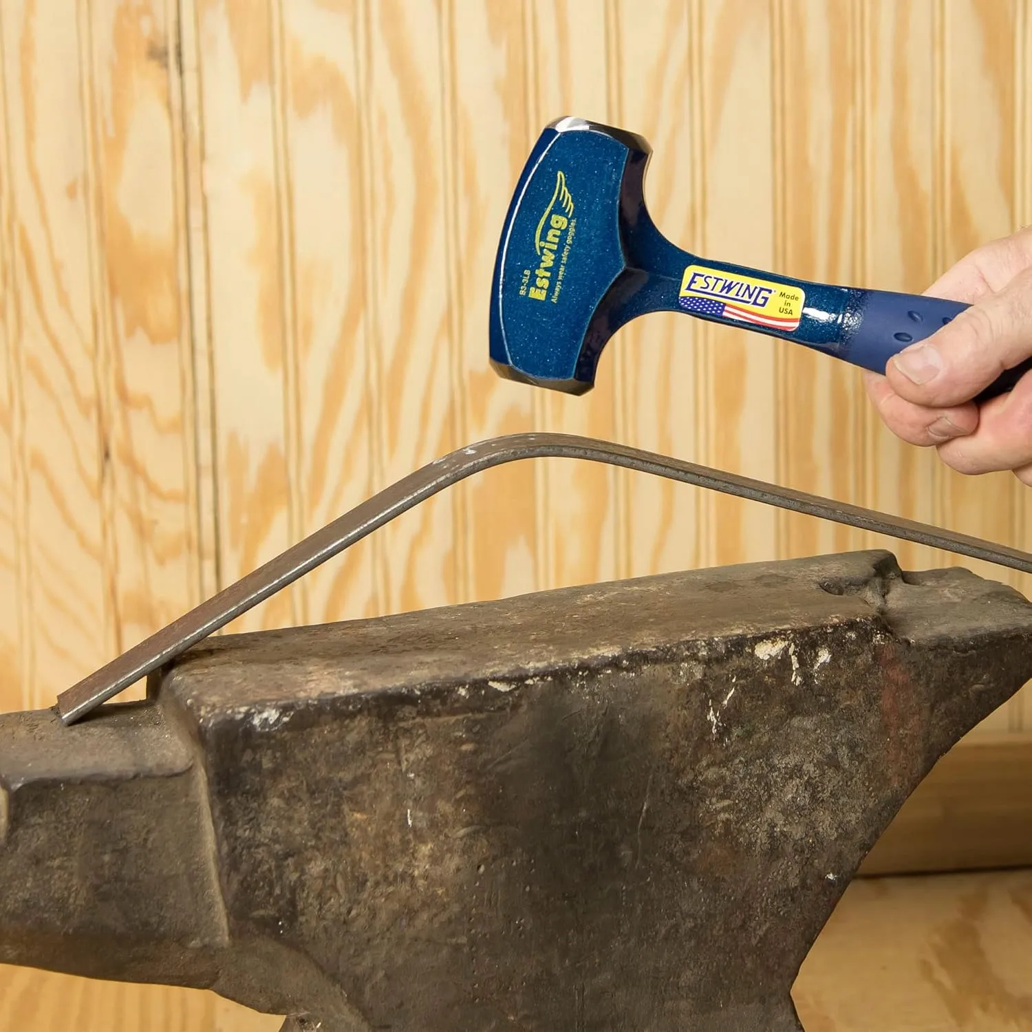 ESTWING Drilling/Crack Hammer - 2-Pound Sledge with Forged Steel Construction & Shock Reduction Grip - B3-2LB 2 lbs Hammer