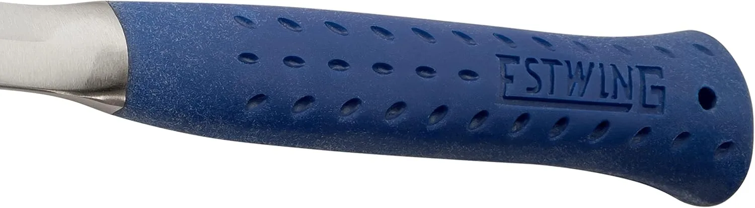 ESTWING Framing Hammer - 22 oz Straight Rip Claw with Milled Face & Shock Reduction Grip - E3-22SMR Milled Face 22 oz