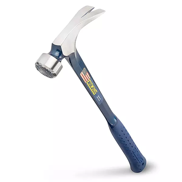 ESTWING BIG BLUE Framing Hammer - 25 oz Straight Rip Claw with Forged Steel Construction & Shock Reduction Grip