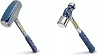 Estwing 4-Pound Long Handle Sledge & 24 oz Ball Peen Hammer with Forged Steel Construction 4 lbs Long Handle Hammer