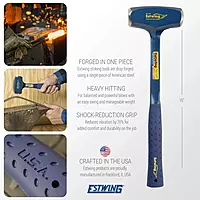 Estwing 4-Pound Long Handle Sledge & 24 oz Ball Peen Hammer with Forged Steel Construction 4 lbs Long Handle Hammer