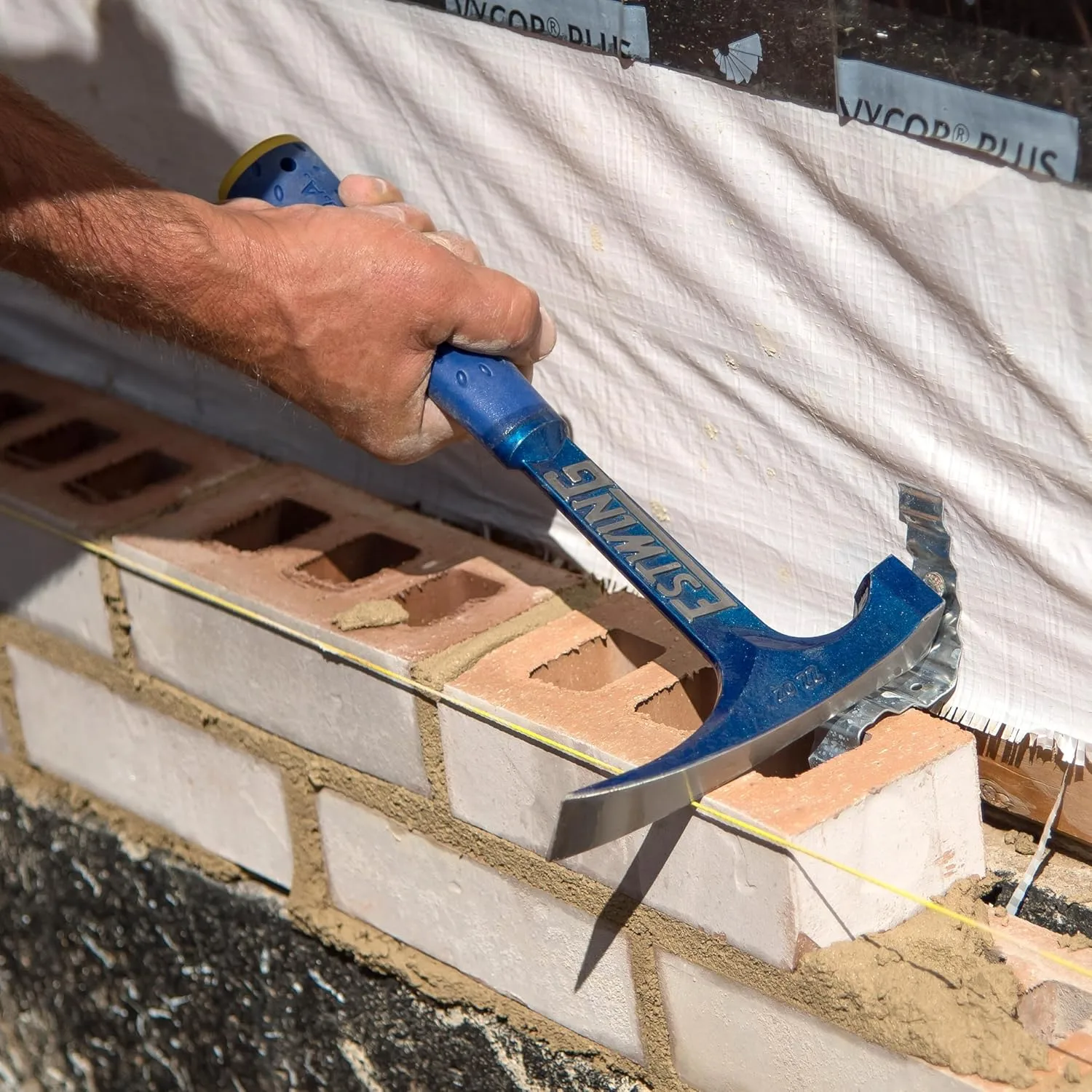 ESTWING Bricklayer's/Mason's Hammer - 22 oz Masonry Tool with Forged Steel Construction & Shock Reduction Grip