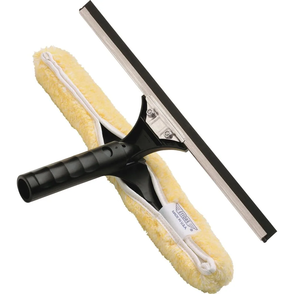 Ettore Stainless BackFlip Cleaning Tool - 14in Blade - 15.8in x 8.8in - Grooved Handle