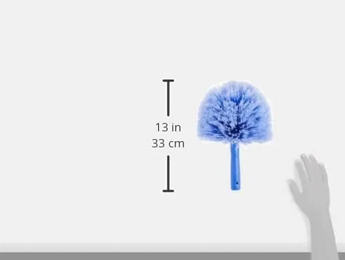 Ettore 48221 Cobweb Brush with Click-Lock Feature, Blue, 11.5 x 7.5 x 7.5 in
