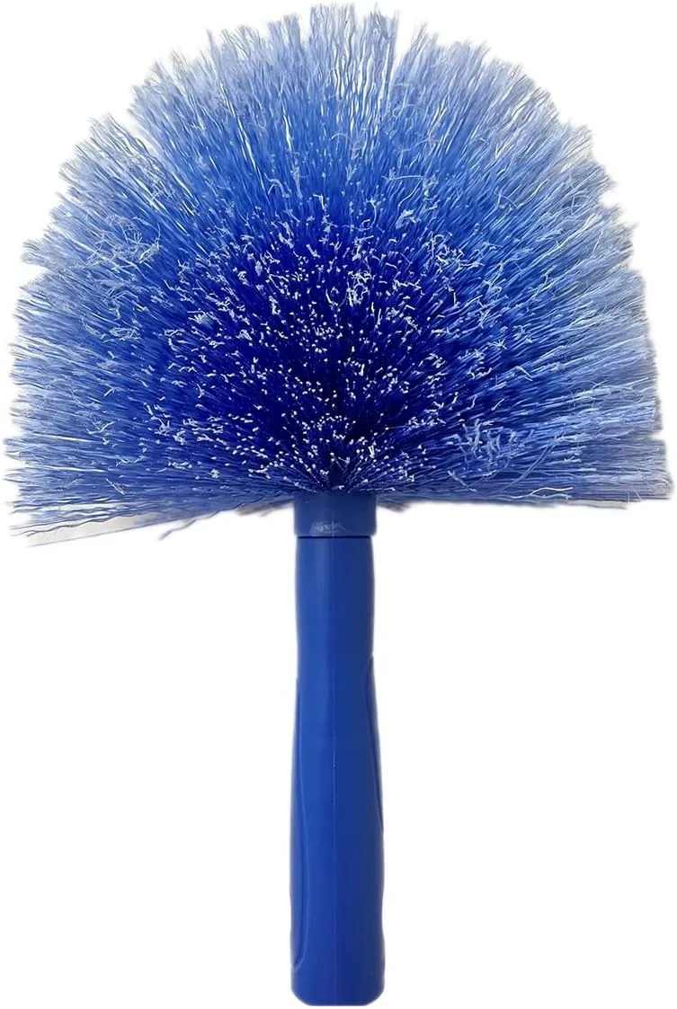 Ettore 48221 Cobweb Brush with Click-Lock Feature, Blue, 11.5 x 7.5 x 7.5 in
