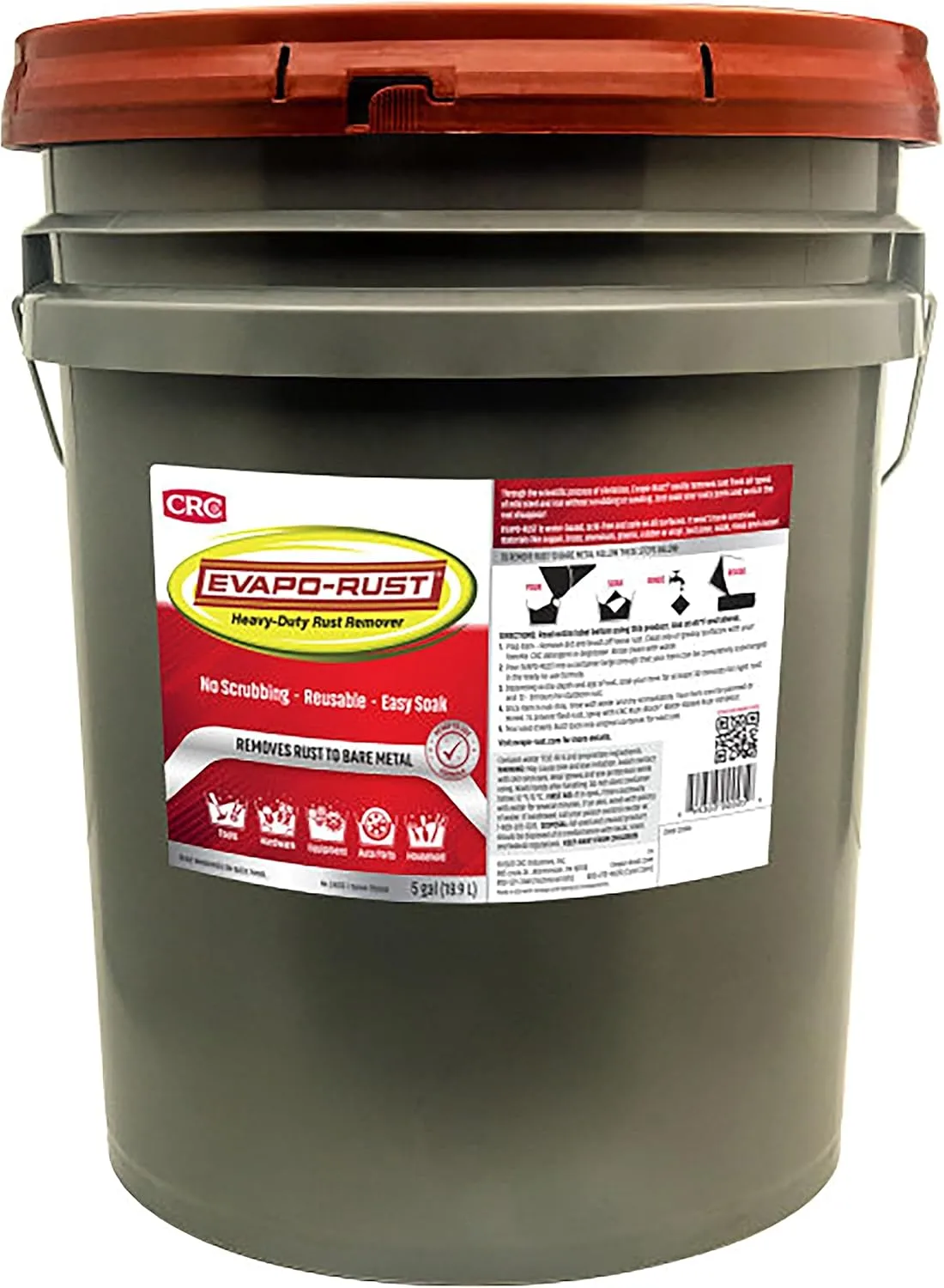 Evapo-Rust The Original Heavy Duty Rust Remover, Water-based, 5 Gallons LAWN
