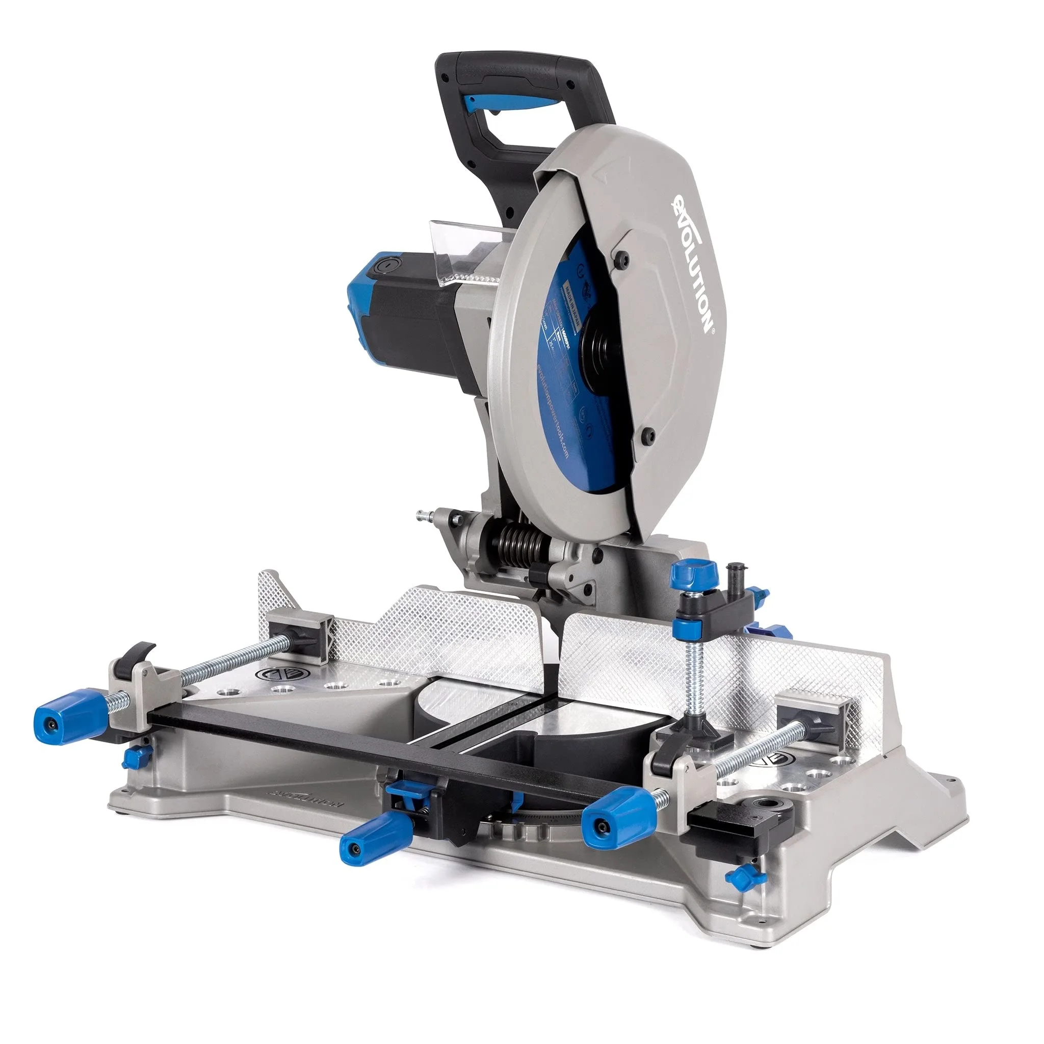 Evolution S355MCS 14" Mitering Chop Saw | Heavy Duty Metal Cutting Saw | 15A/1450 RPM | TCT Blade | Sliding Head & Locking