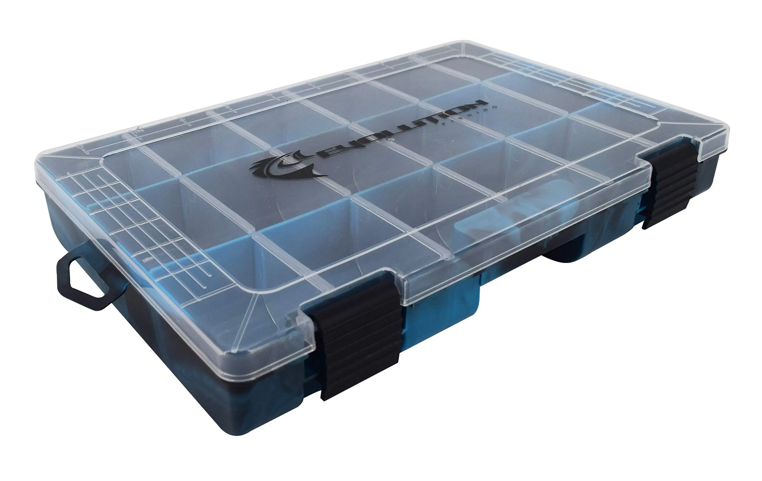 Evolution Outdoor 3600 Drift Series Fishing Tackle Tray – Colored Tackle Box Organizer with Removable - 2 Latch Closure