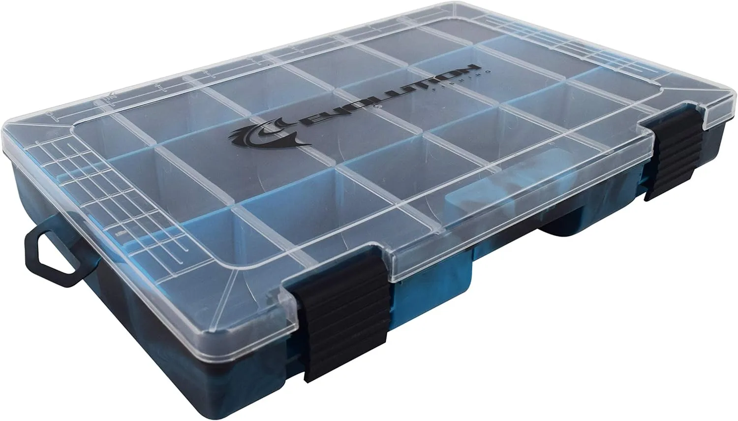 Evolution Outdoor 3600 Drift Series Fishing Tackle Tray – Colored Tackle Box Organizer with Removable - 2 Latch Closure