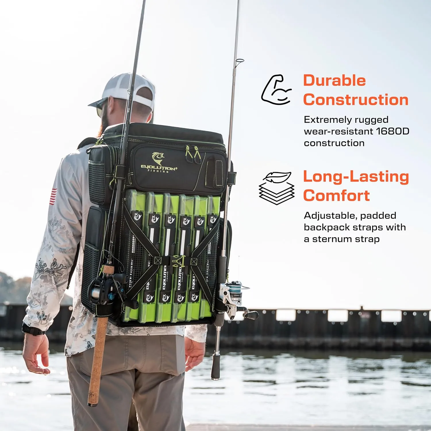 EVOLUTION OUTDOOR Evolution Fishing Drift Series 3600 Tackle Backpack