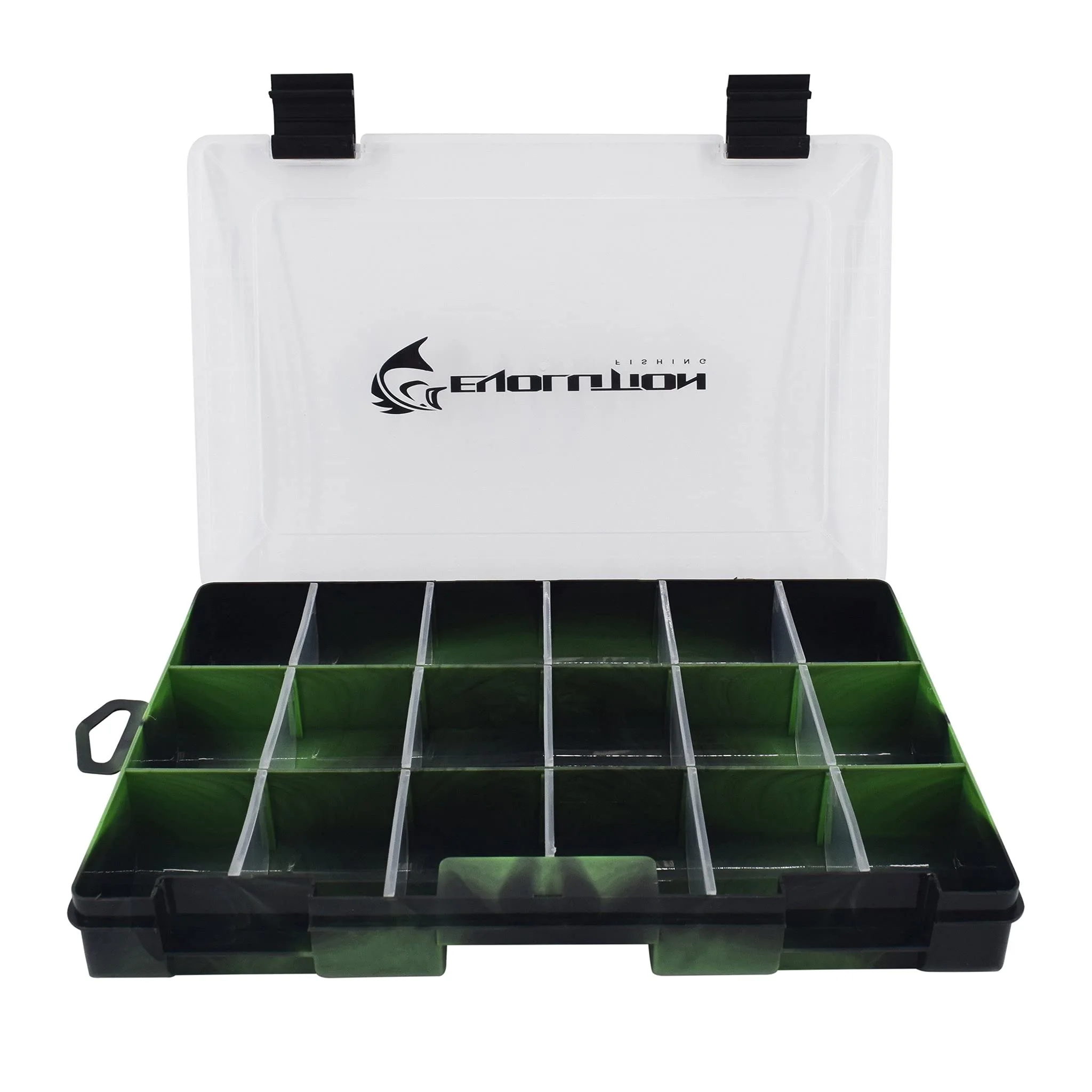 Evolution Outdoor 3600 Drift Series Fishing Tackle Tray – Colored Tackle Box Organizer with Removable - 2 Latch Closure