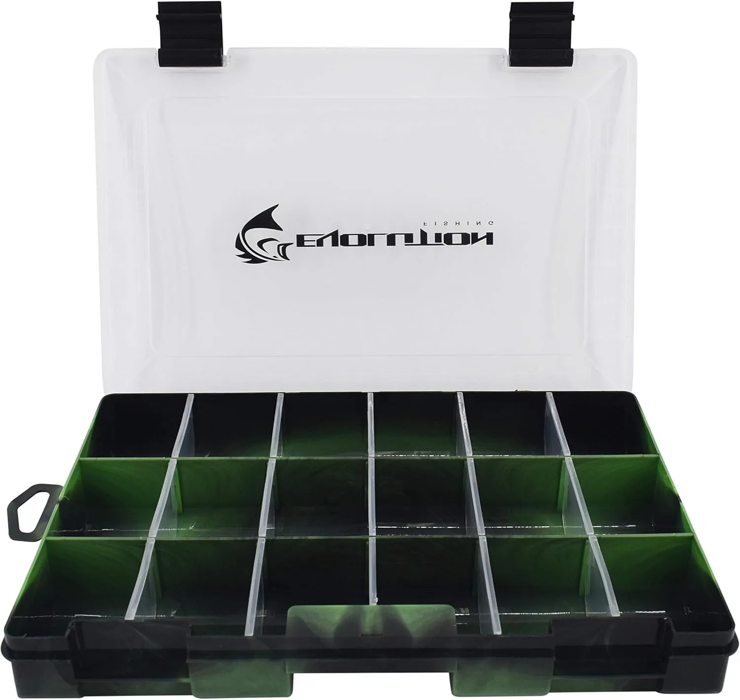 Evolution Outdoor 3600 Drift Series Fishing Tackle Tray – Colored Tackle Box Organizer with Removable - 2 Latch Closure