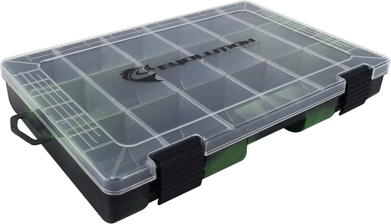Evolution Outdoor 3600 Drift Series Fishing Tackle Tray – Colored Tackle Box Organizer with Removable - 2 Latch Closure