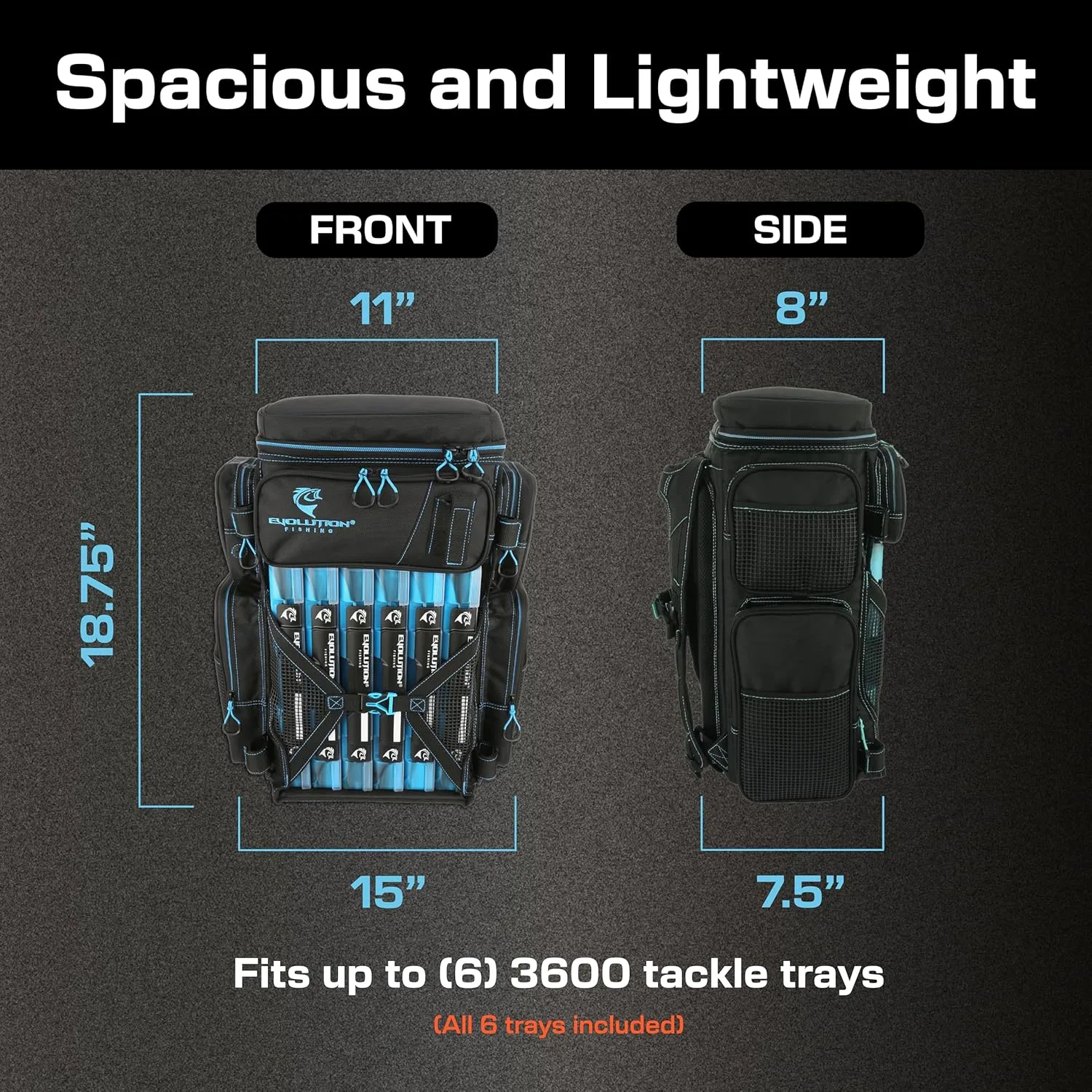 EVOLUTION OUTDOOR Evolution Fishing Drift Series 3600 Tackle Backpack