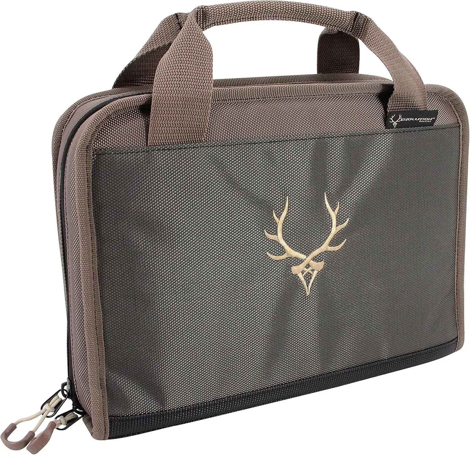 Evolution Outdoor Marksman Series Double Pistol Case – 13 in, 1680D, Gun Case with Fleece Lining, Hunting Gun Bag Green