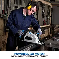 Evolution S210CCS Metal Cutting Circular Saw | 8-1/4" Blade | Cuts Steel Clean & Cool | Adjustable 3" Depth | Chip Collector